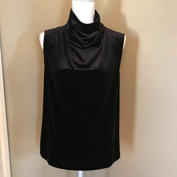 NWT Halston Black Sleeveless Top - Picture 1 of 10